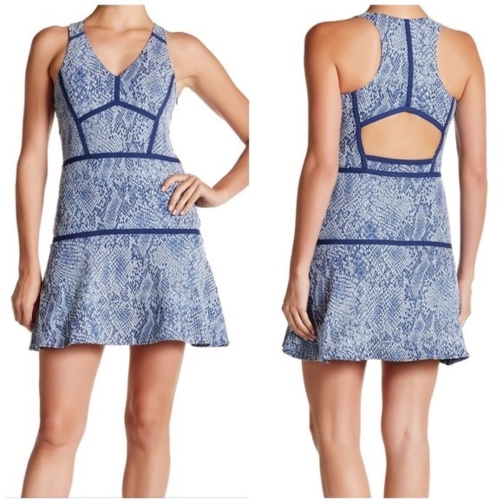 Parker blue python print sundress